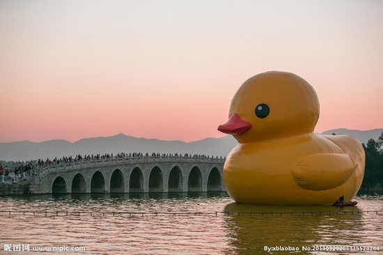 Rubber Duck in Summer Palace